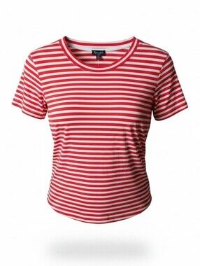 Splendid Red and White Striped Short Sleeve Tee